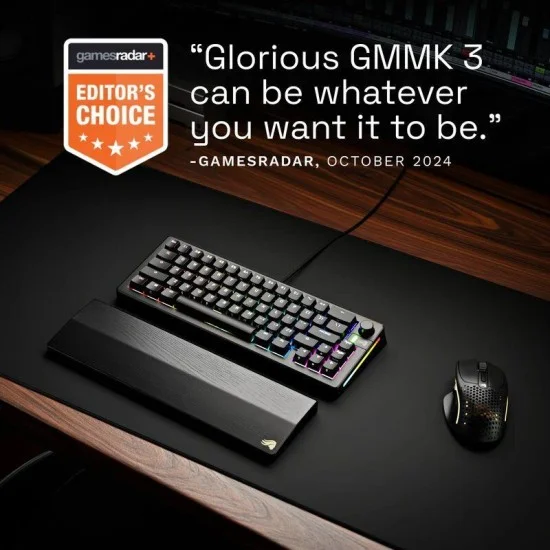 Glorious Gmmk 3 100% Prebuilt Wired Mechanical Gaming Keyboard - Black, Us Layout
